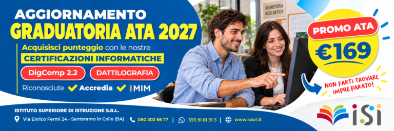 Scopri di più sull'articolo Certificazioni Informatiche ATA 2027: DigComp 2.2 e Dattilografia